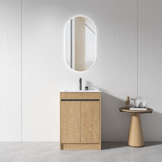 BC7 600mmx460mmx850mm Plywood Floor Standing Vanity with Ceramic Basin